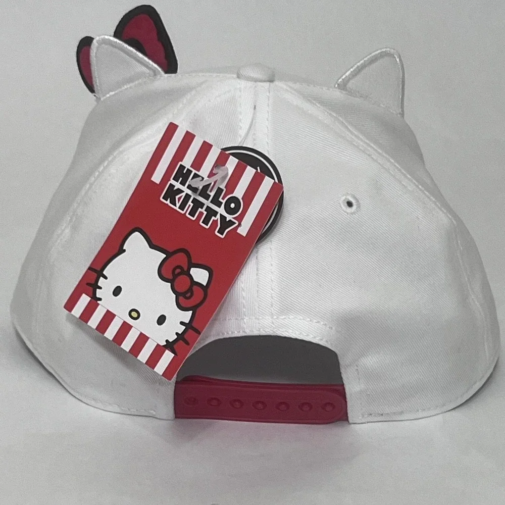 Hello Kitty‎ 3D Face Women Snapback Cap Embroidered Red White Hat One Size